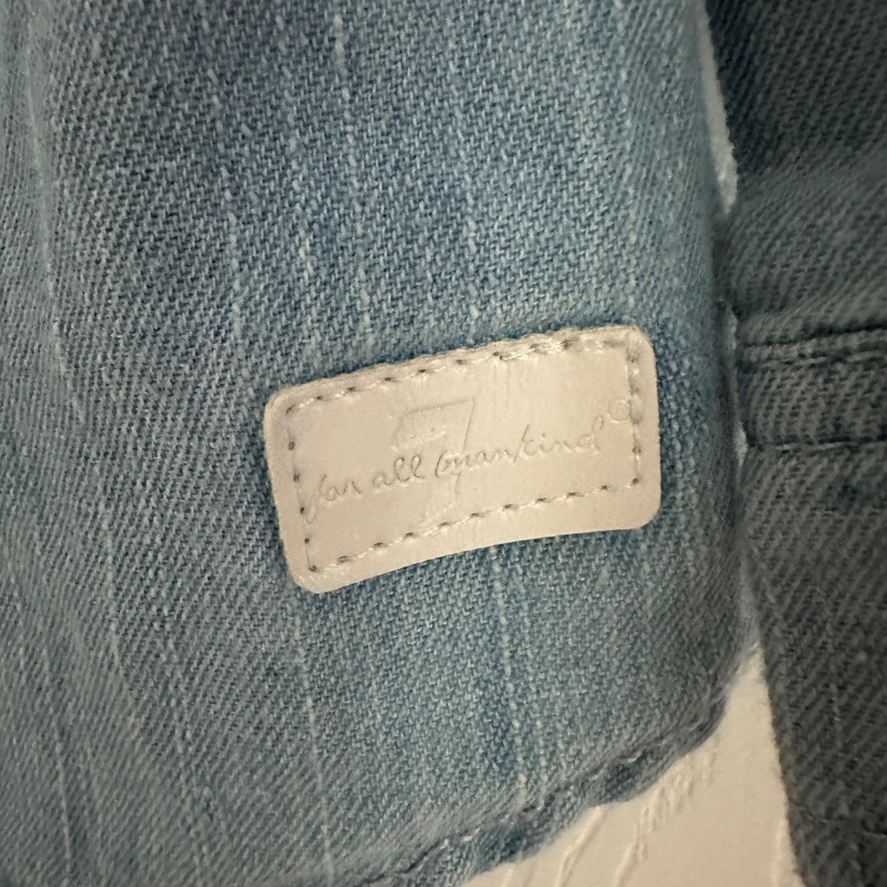 7 For All Mankind Toddler Boys Girls Denim Chambray Button Up Shirt Size 18 M - Picture 4 of 4